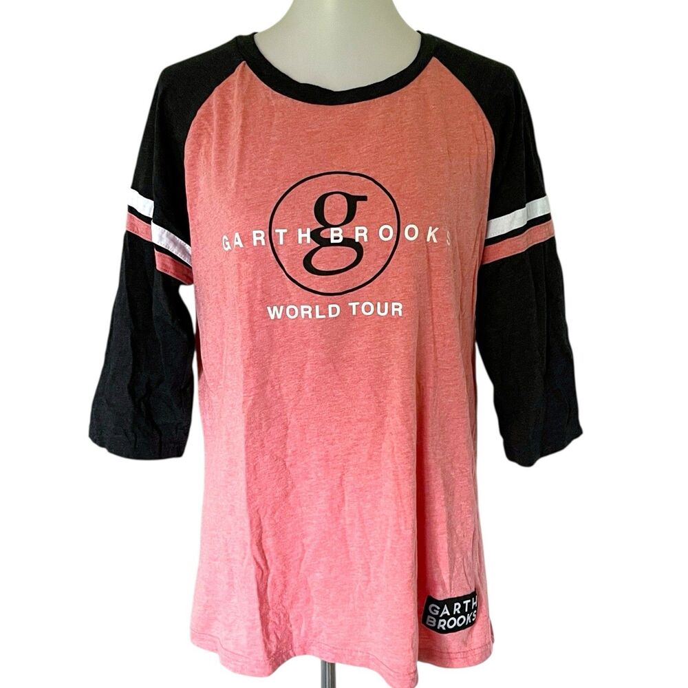 Garth Brooks World Tour Womens Raglan Baseball Tee Shirt XXL 2X Top Concert